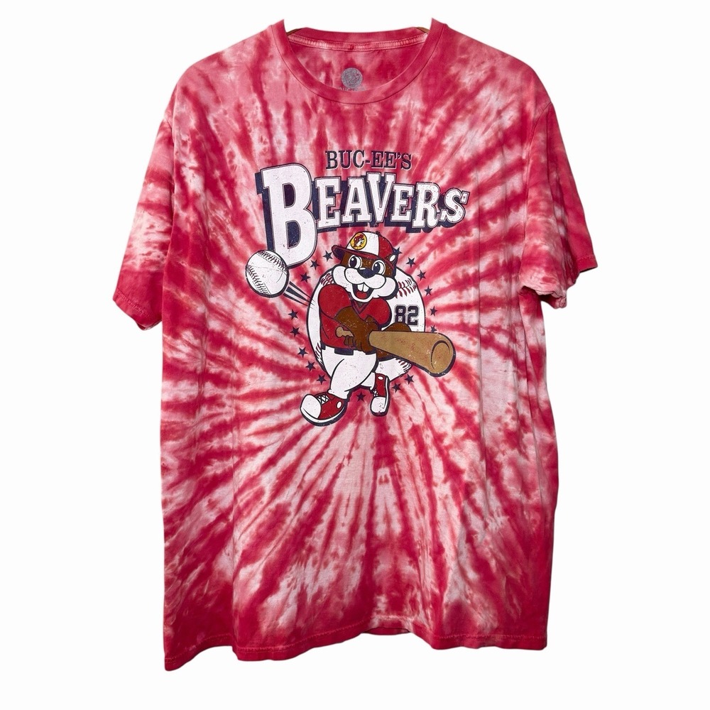 Buc-ee's Beavers Tie Dye Graphic T Shirt XL Baseball Texas Tourist Southern Core